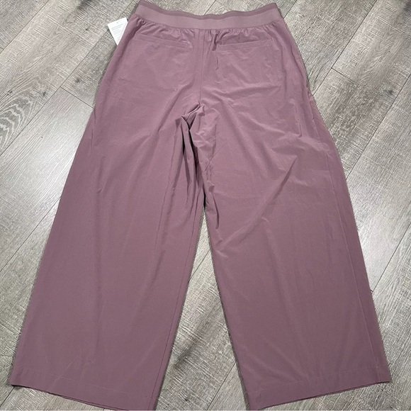 NWT Athleta Brooklyn Heights Wide Leg Pant Size 14 Flowy Mauve Casual - Picture 10 of 11